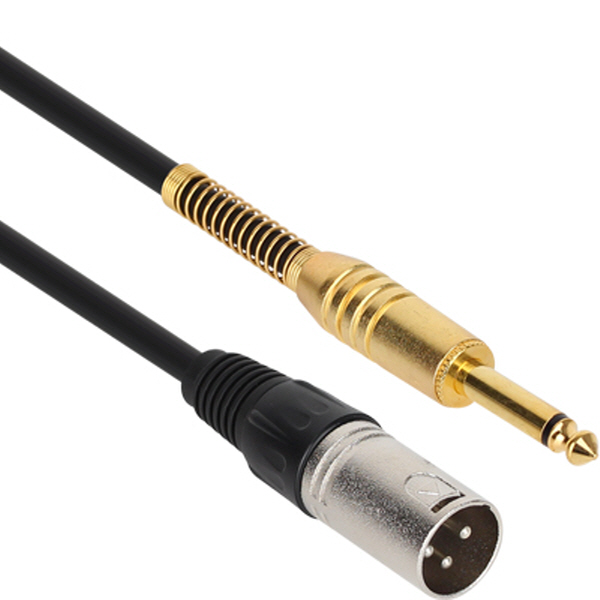 NETmate NMC-XLR502M XLR 캐논(M)-TS(5.5 Mono) 마이크 케이블 2m