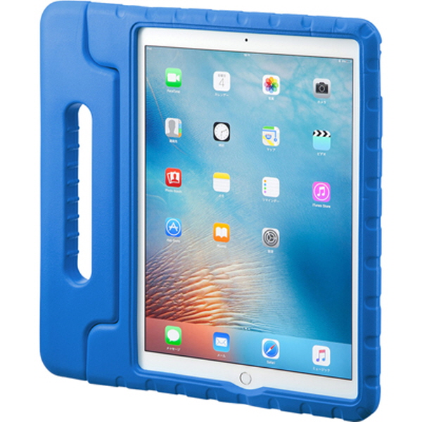 SANWA PDA-IPAD85BL iPad Pro 12.9형 어린이·유아용 에바폼 케이스(블루)