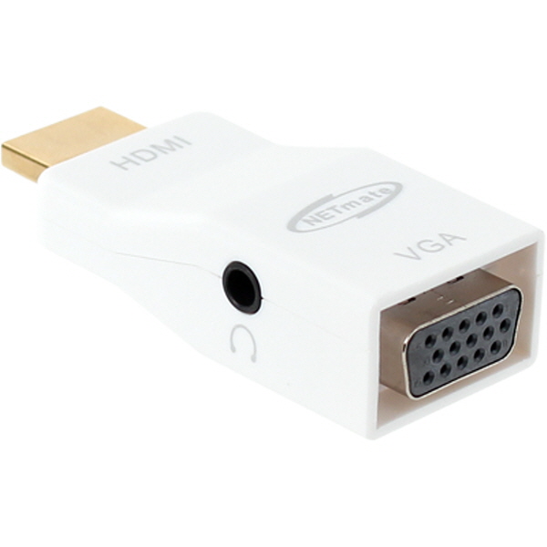 NETmate NM-HV04N HDMI to VGA(RGB)+Stereo 컨버터(젠더 타입/무전원)