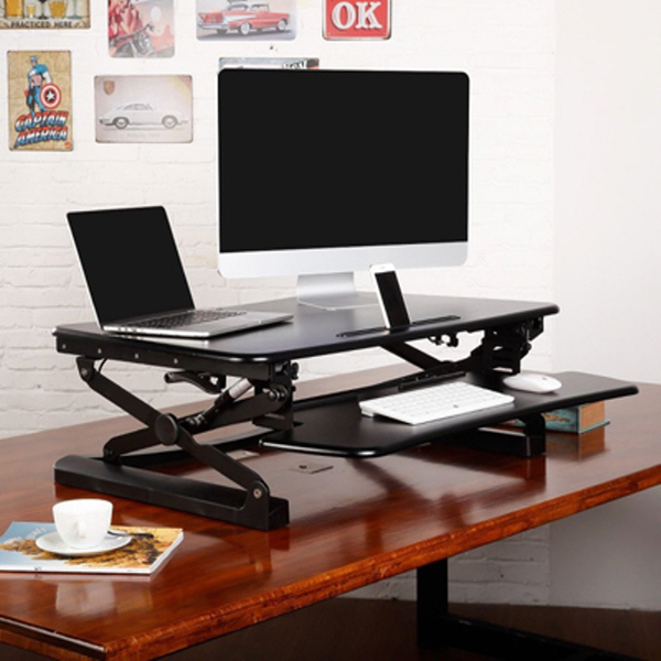 NETmate NMA-LT101M 스탠딩 데스크(890x590x150~500mm/블랙)