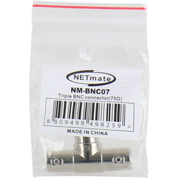 NETmate NM-BNC07 BNC(F)x3 T형 젠더(낱개)