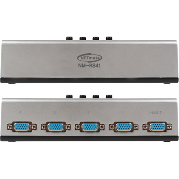 NETmate NM-RS41 VGA(RGB) 4:1 수동선택기(벽걸이형/가이드 포함)