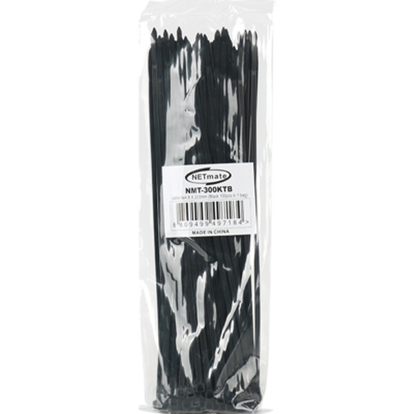 NETmate NMT-300KTB 5x300mm 케이블 타이 (블랙/100EA)