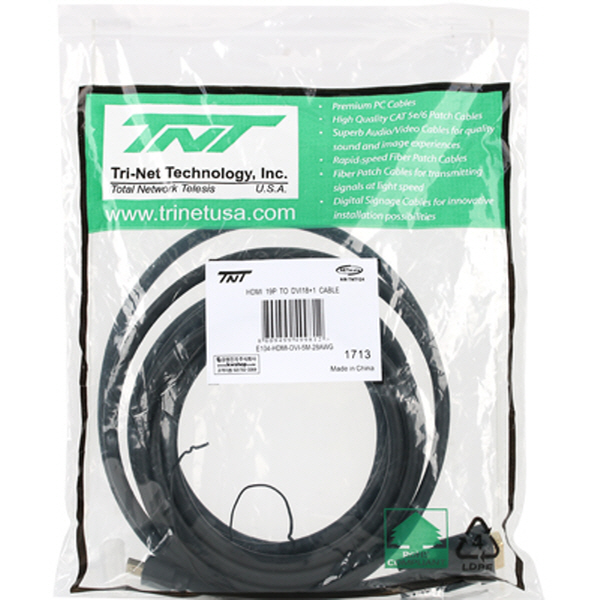 TNT NM-TNT124 HDMI 1.4 락킹 to DVI 케이블 5m