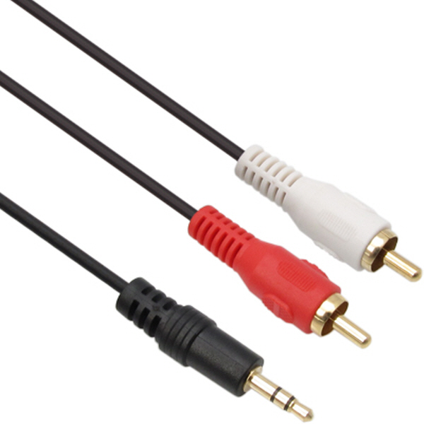 NETmate NMA-SR200N 스테레오 to RCA 2선 케이블(2.8Ø) 2m
