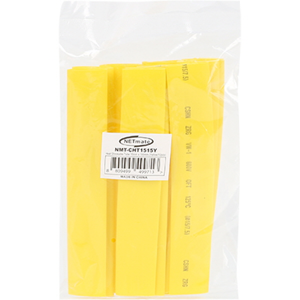 NETmate NMT-CHT1515Y 15.5x150mm 열 수축튜브 (옐로우/10EA)