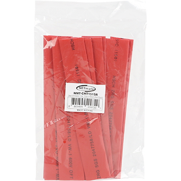 NETmate NMT-CHT1515R 15.5x150mm 열 수축튜브 (레드/10EA)