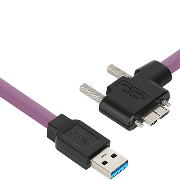 NETmate CBL-HFPD3igMBS-2mLA USB3.0 High-Flex AM-MicroB 케이블 2m (독일 igus 선재/꺾임/Lock)