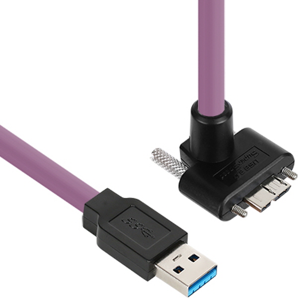 NETmate CBL-HFPD3igMBS-2mUA USB3.0 High-Flex AM-MicroB 케이블 2m (독일 igus 선재/꺾임/Lock)