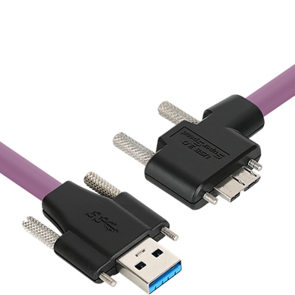NETmate CBL-HFPD3igMBSS-2mLA USB3.0 High-Flex AM-MicroB 케이블 2m (독일 igus 선재/꺾임/Lock)