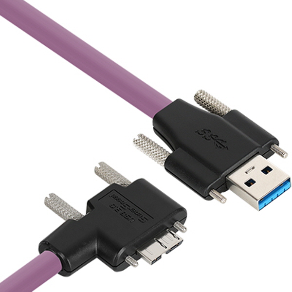 NETmate CBL-HFPD3igMBSS-2mRA USB3.0 High-Flex AM-MicroB 케이블 2m (독일 igus 선재/꺾임/Lock)