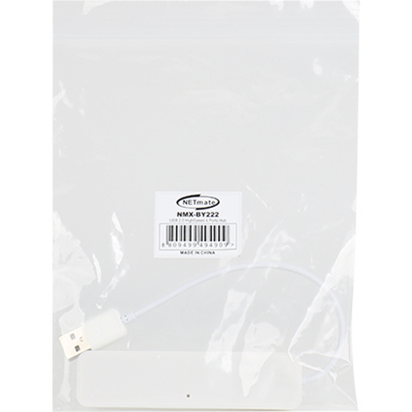 NETmate NMX-BY222 USB2.0 4포트 무전원 허브 (화이트)