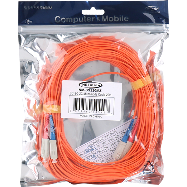 NETmate NM-SS220MZ 광점퍼코드 SC-SC-2C-멀티모드 20m