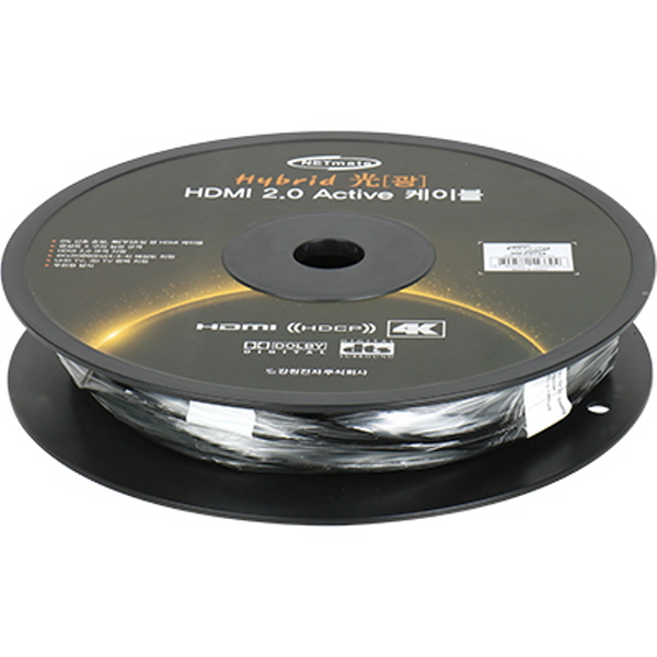 NETmate NM-FH75S Hybrid 광 HDMI 2.0 Active 케이블(무전원) 75m