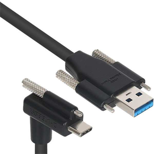 NETmate CBL-PU3.1G1SO-2mDA USB3.1 Gen1 AM(Lock)-CM(Lock) 케이블 2m (상하 꺾임)