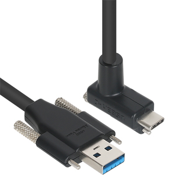 NETmate CBL-PU3.1G1SO-2mDA USB3.1 Gen1 AM(Lock)-CM(Lock) 케이블 2m (상하 꺾임)