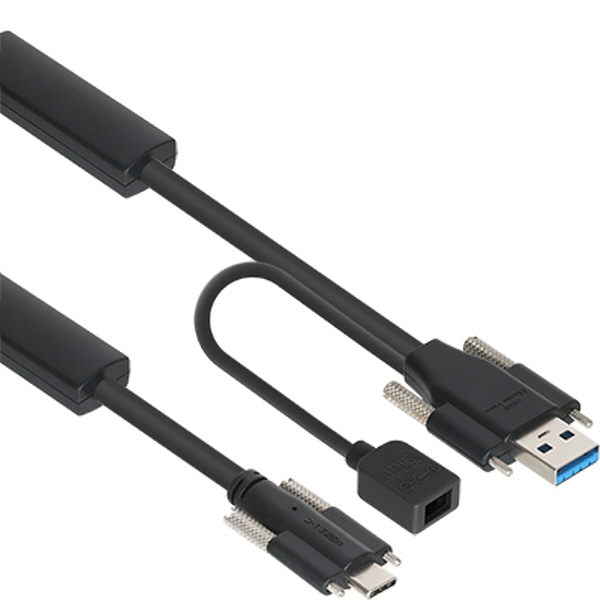 NETmate CBL-AU3.1G1SSPW-20m USB3.1 Gen1(3.0) AM(Lock)-CM(Lock) 리피터 20m(전원 아답터 포함)