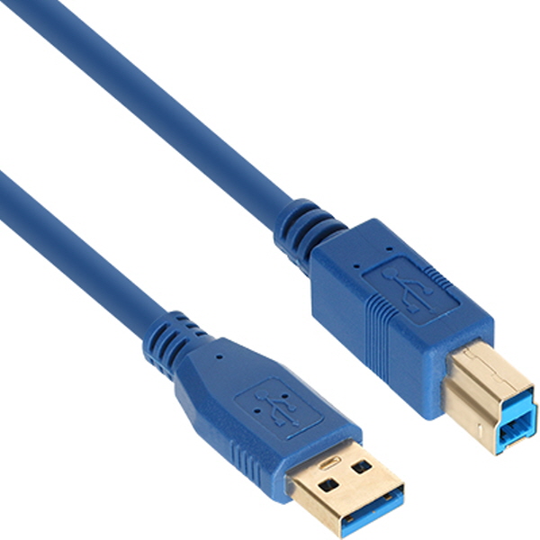 NETmate NM-UB303BLZ USB3.0 AM-BM 케이블 0.3m (블루)