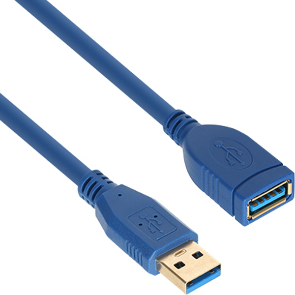 NETmate NM-UF303BLZ USB3.0 연장 AM-AF 케이블 0.3m (블루)