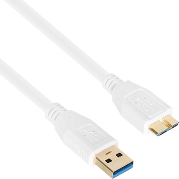 NETmate NM-UM330Z USB3.0 AM-Micro B 케이블 3m (화이트)