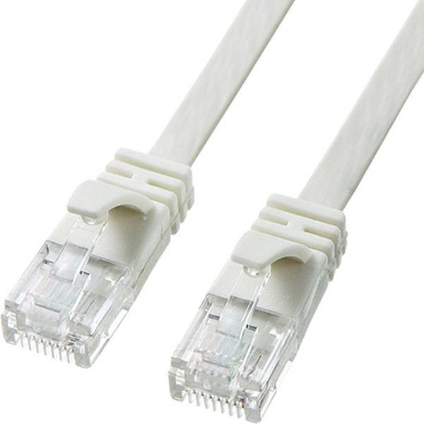 SANWA KB-FL6A-005W CAT.6A UTP 다이렉트 FLAT 케이블 0.5m