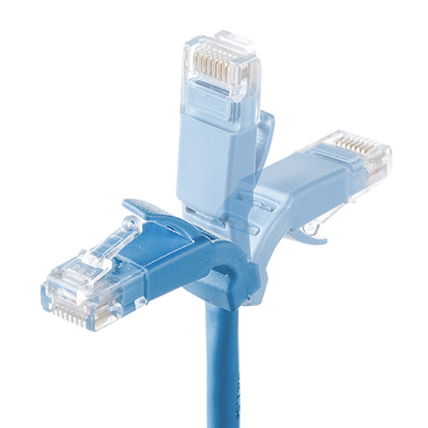 SANWA KB-T5YL-10LB CAT.5E UTP 다이렉트 케이블 10m(플렉시블 커넥터)