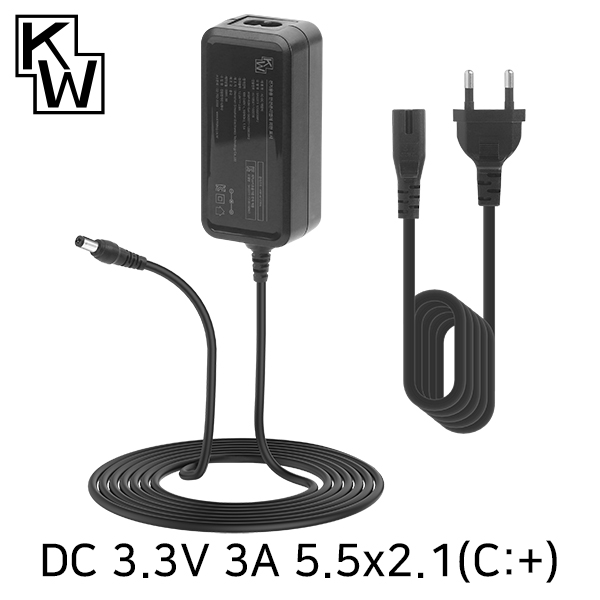 KW KW-A3330A(SK03T1-0330300W2) 3.3V 3A SMPS 아답터(5.5x2.1mm/C:+)