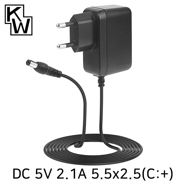 KW KW-A5021B(SK21G-0500210K) 5V 2.1A SMPS 아답터(5.5x2.5mm/C:+)