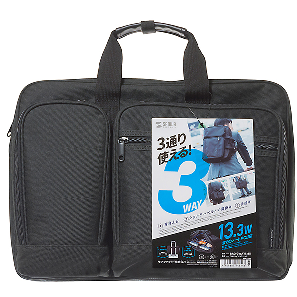SANWA BAG-3WAYT2BK 3WAY 노트북 가방(13.3형)