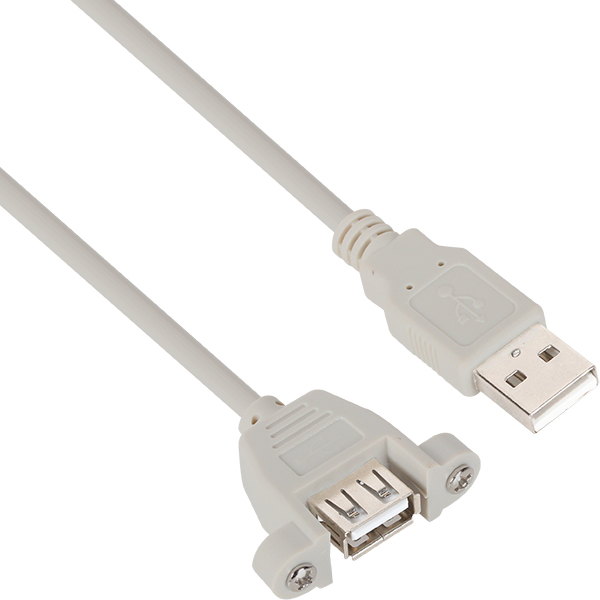 NETmate NMC-UF220SV USB2.0 연장 AM-AF 판넬형 케이블 2m(그레이)