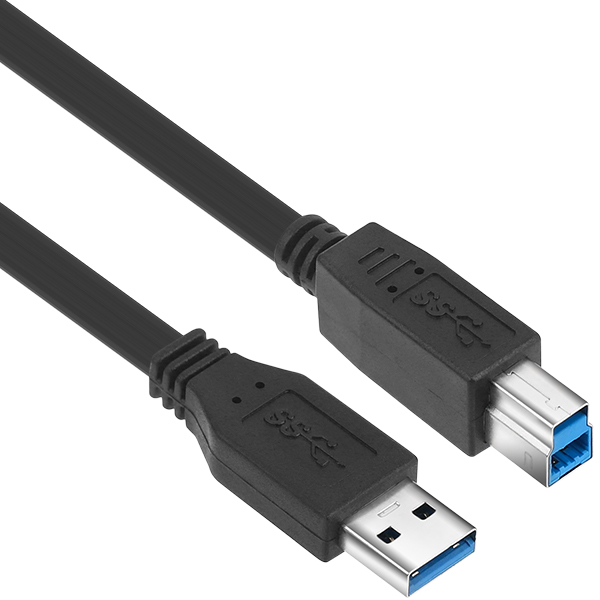 NETmate NMC-UB330F USB3.0 AM-BM FLAT 케이블 3m (블랙)