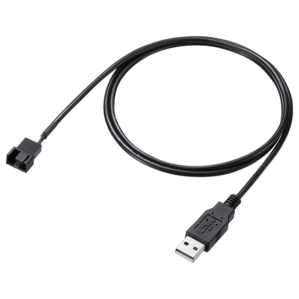 SANWA TK-PWFAN6 USB 전원 12V 승압 케이블 0.9m