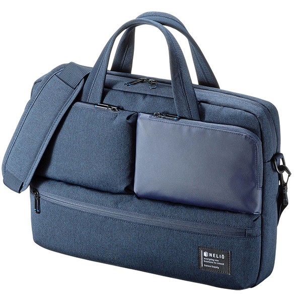 SANWA BAG-CA10NV 3 포켓 노트북 가방(15.6형/네이비)