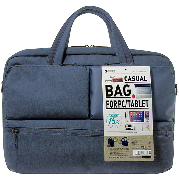 SANWA BAG-CA10NV 3 포켓 노트북 가방(15.6형/네이비)