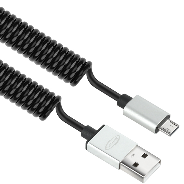 NETmate NM-DS01BM 마이크로 5핀 스프링 케이블 1m