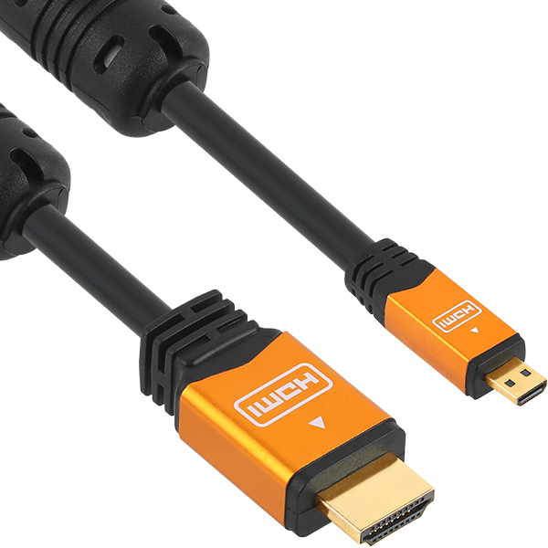 NETmate NMC-HDM30Z Micro HDMI 2.0 Gold Metal 케이블 3m