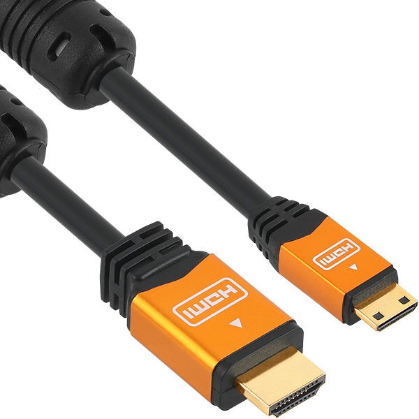 NETmate NMC-HMH30Z Mini HDMI 2.0 Gold Metal 케이블 3m