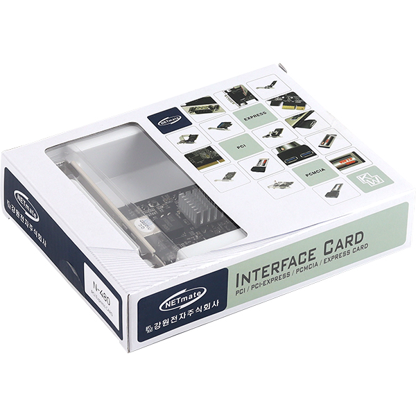 NETmate N-480 NBASE-T 기가비트 PCI Express 랜카드(Tehuti&Marvell)(슬림PC겸용)