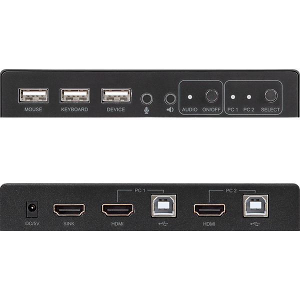 NETmate NM-PTK01 4K 60Hz HDMI 2.0 KVM 2:1 스위치(USB)