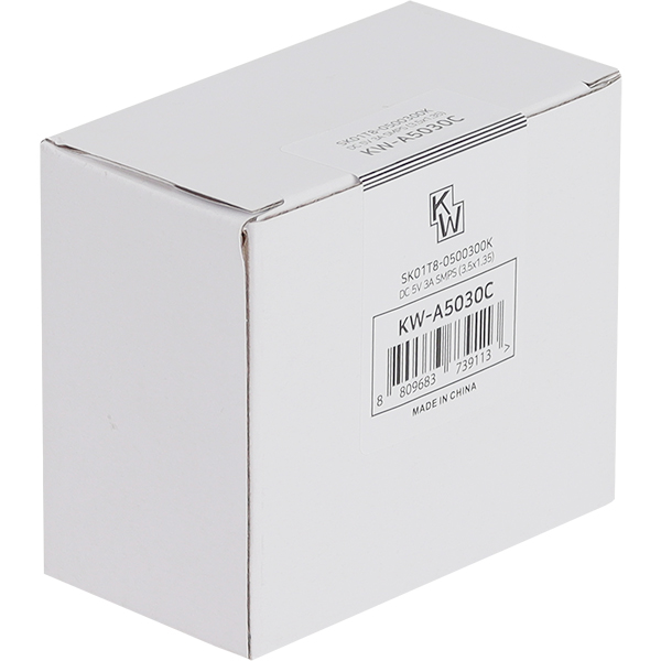 KW KW-A5030C(SK01T8-0500300K) 5V 3A SMPS 아답터(3.5x1.35(1.4)mm/C:+)