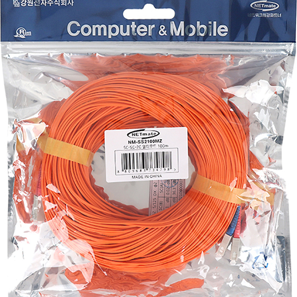 NETmate NM-SS2100MZ 광점퍼코드 SC-SC-2C-멀티모드 100m
