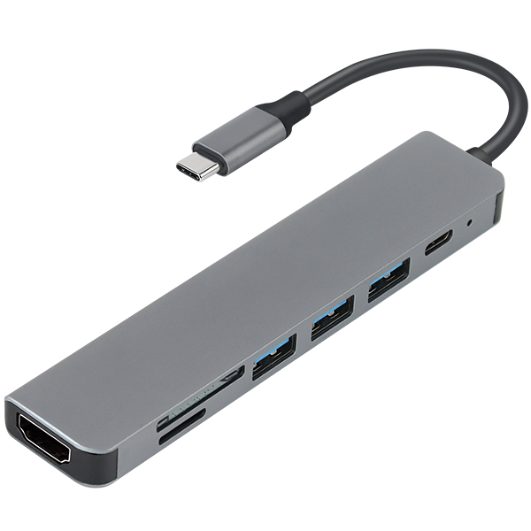 NETmate NM-TCM01 USB3.0 Type C 3포트 7 in 1 멀티 허브