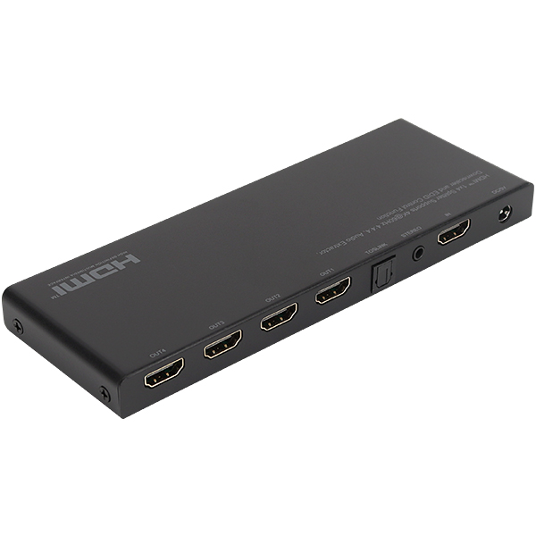 NETmate NM-PTS07 4K 60Hz HDMI 2.0 1:4 분배기 (오디오 디임베더)