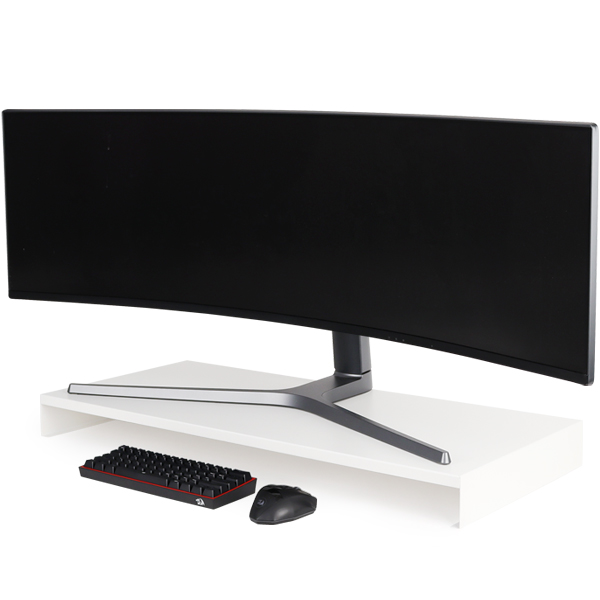 NETmate NM-AM900WHG 울트라 와이드 메탈 받침대 (900x400x80mm/화이트)