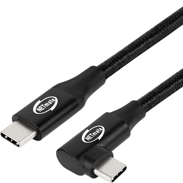 NETmate NM-UNC301L USB3.1 Gen2 CM-CM 꺾임 케이블 1m