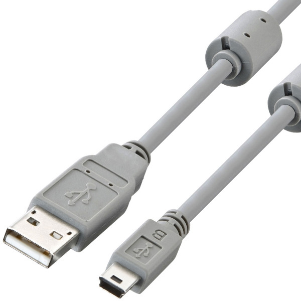 SANWA KU-AMB518K USB2.0 AM-Mini 5핀 초슬림 케이블 1.8m (USB-IF 인증)