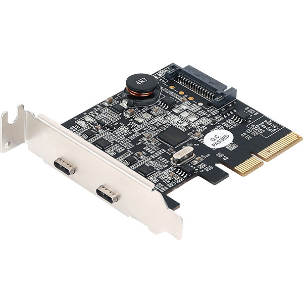 NETmate U-1800 USB3.1 Gen2 Type C 2포트 PCI Express 카드(슬림PC겸용)