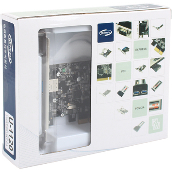 NETmate U-1120 USB3.1 Gen2 2포트 PCI Express 카드(Type C+A)(Asmedia)(슬림PC겸용)