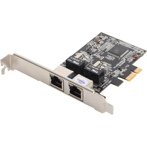 NETmate N-381 PCI Express 듀얼 포트 기가비트 랜카드(Realtek&Pericom)(슬림PC겸용)