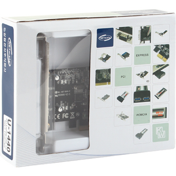 NETmate U-1440 USB3.1 Gen1 2포트 PCI Express 카드(Type C)(VIA)(슬림PC겸용)